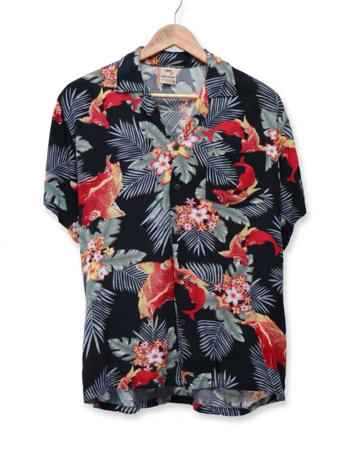Camisa Estampa Oriental Carpas Koi (Fun Speed)