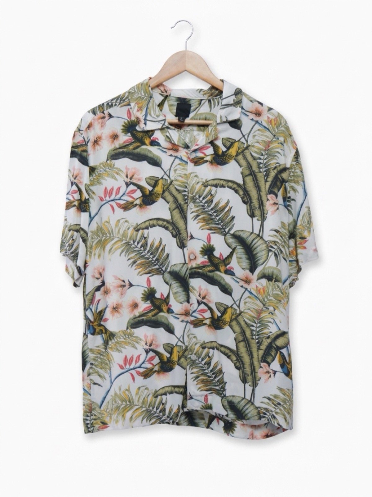 Camisa Tropical Folhagens &amp; Fauna