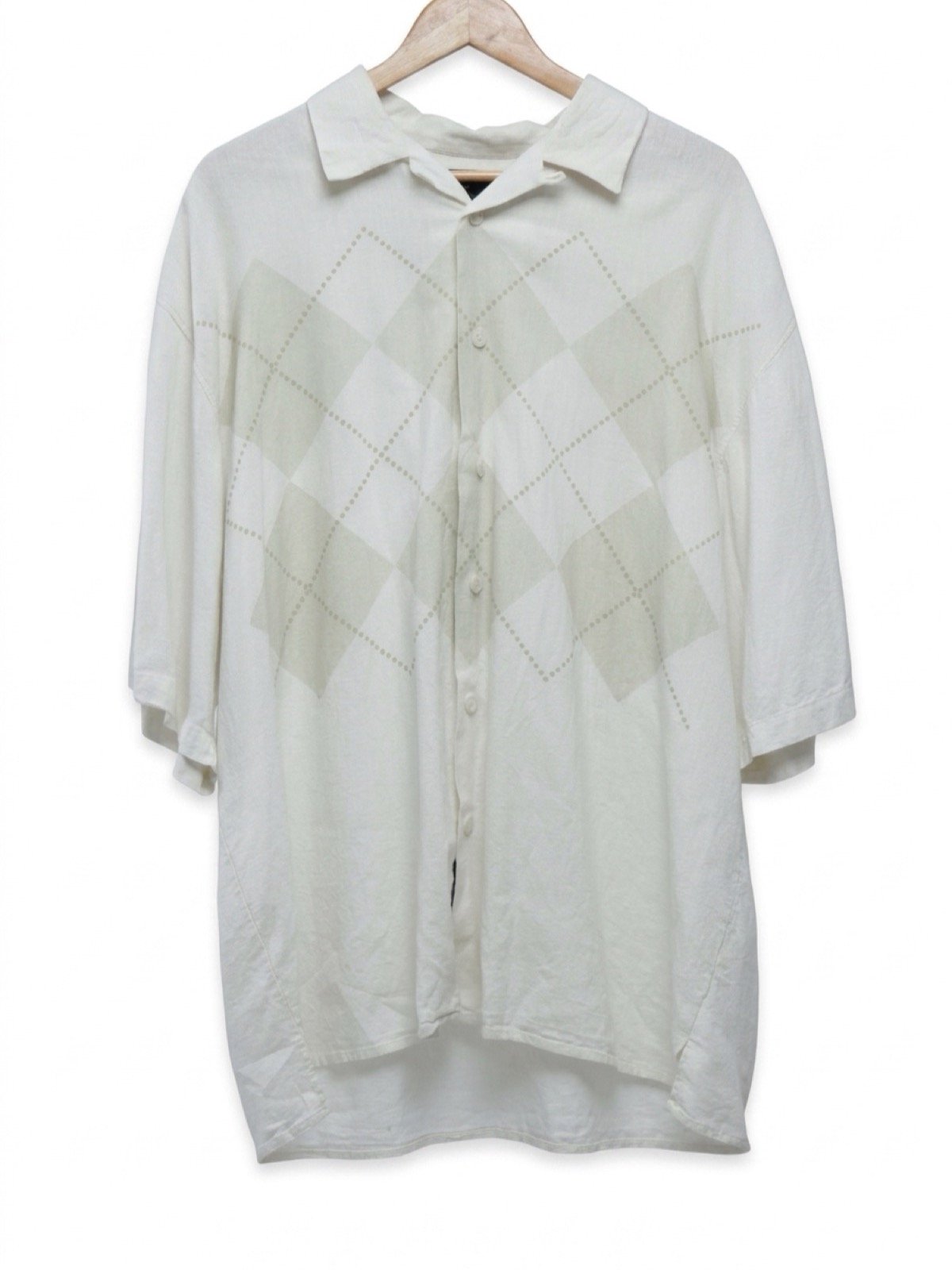 Camisa Oversized Texturada Argyle Beige